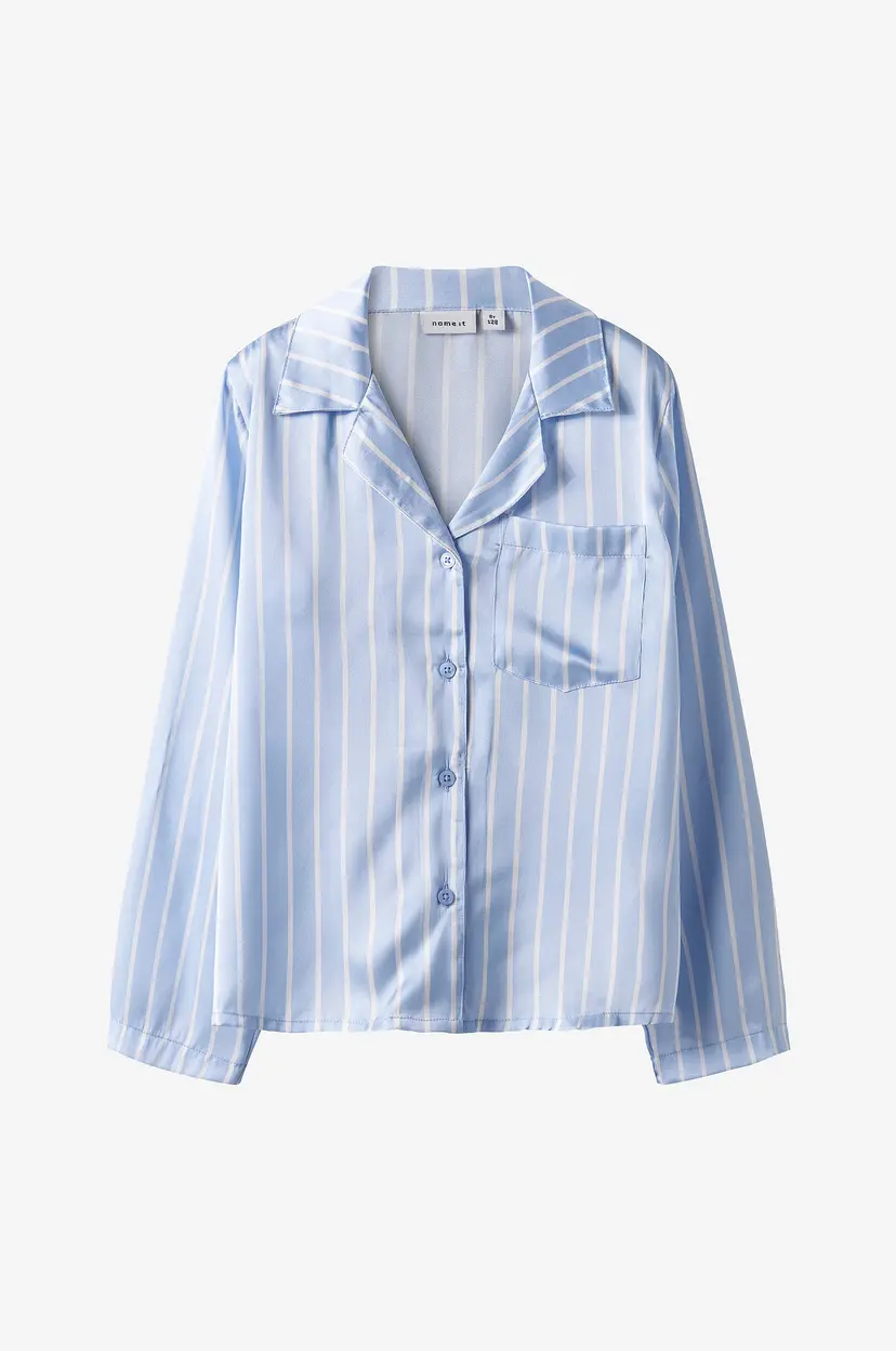 NAME IT Pysjamasskjorte nkFruth PY LS Shirt Box - Blå