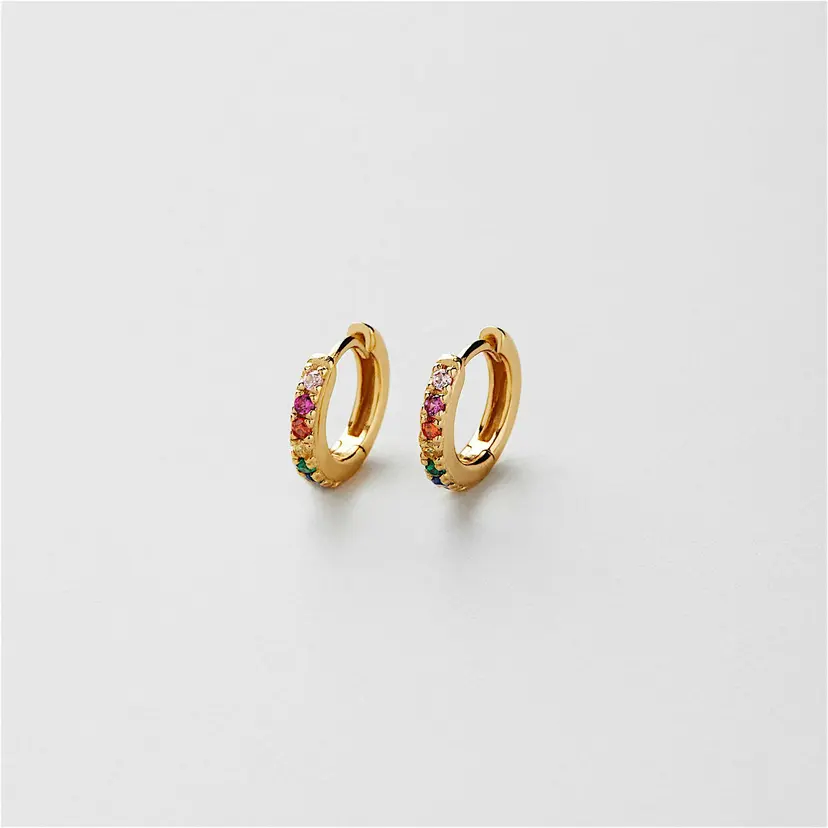 Safira Rainbow Huggie Hoops