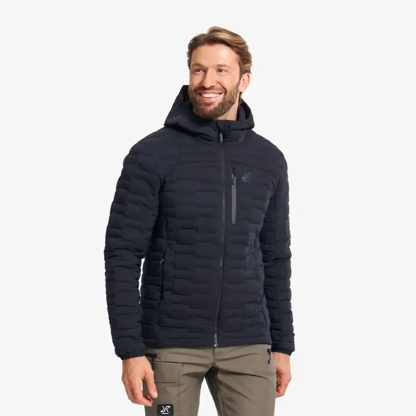 RevolutionRace Flex Stretch Hooded Down Jacket Herre Black