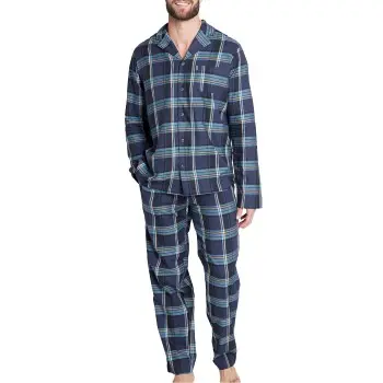Jockey Jockey Woven Pyjama Blå/Lysblå Large Herre