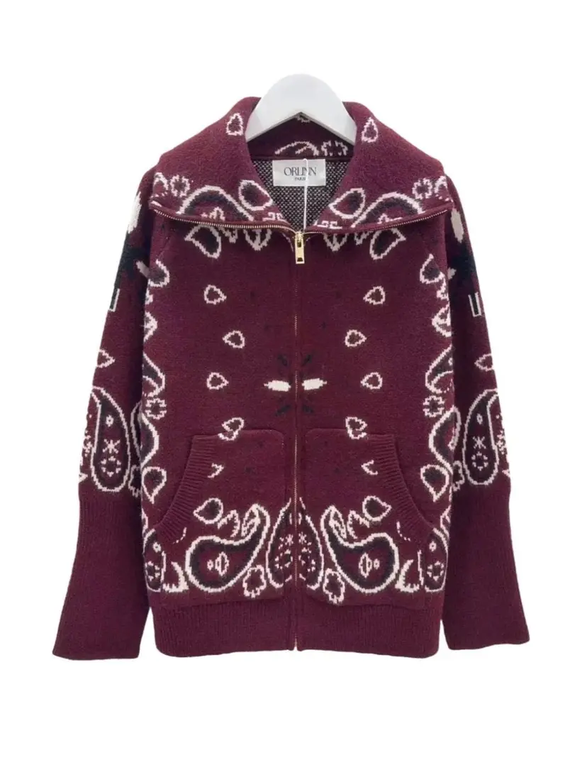 From Paris With Love Paisley Jacket Zip Burgunder