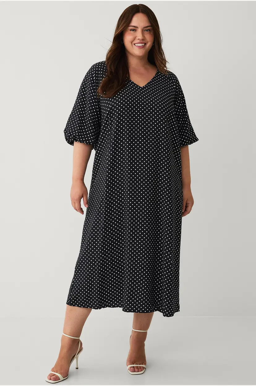 KAFFE Curve Kjole kcGina Dress - Svart