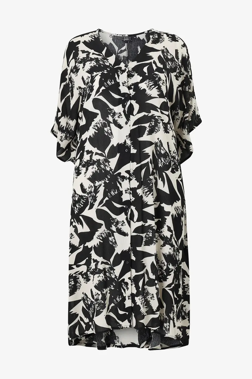 Zizzi Kjole sLulu Blk Beach Dress - Beige