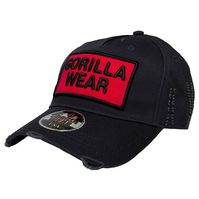 Gorilla Wear Harrison Cap, Black/Red, OS