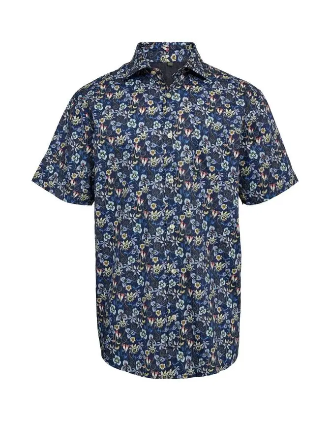 Black Blue Reg. fit s/s shirt