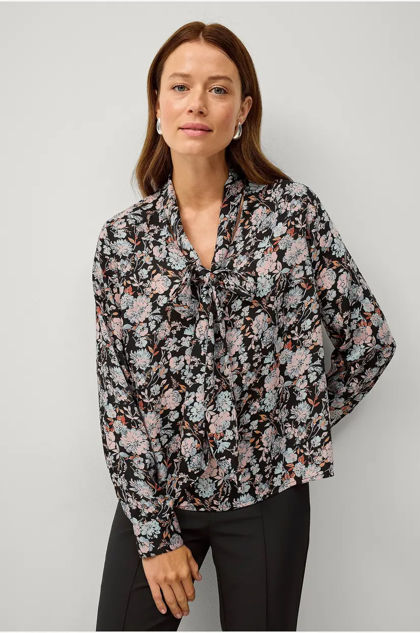 Ellos Collection V-formet knytebluse - Rosa