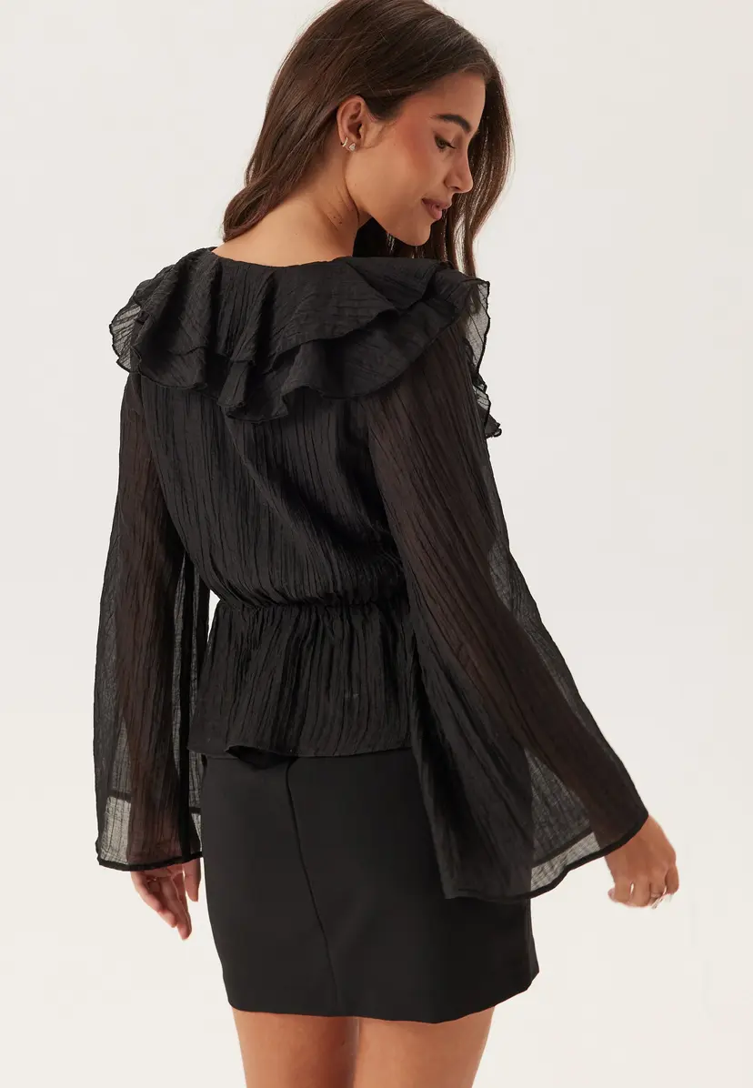 Bubbleroom Ruffle Wide Sleeve Blouse