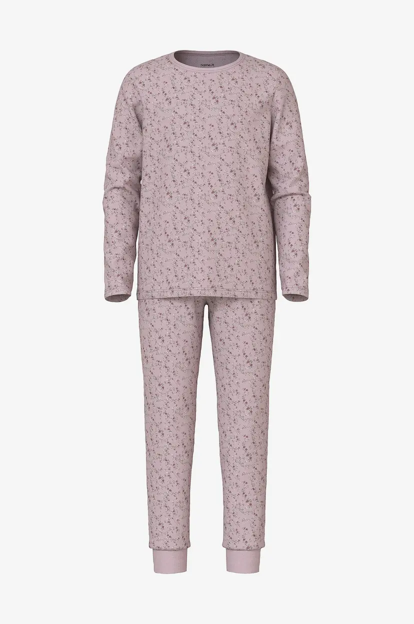 NAME IT Pysjsett nkfNightset Violetflower - Rosa