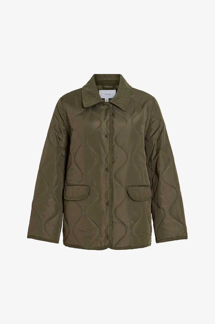Vila Jakke Vitate L/s Quilt Detail - Grønn