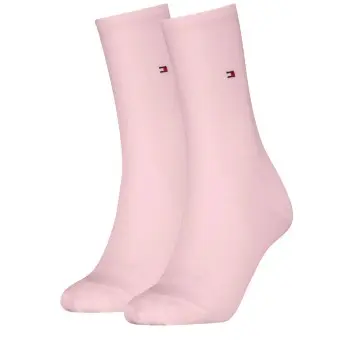 Tommy Hilfiger Tommy Hilfiger Strømper 2P Women Classic Casual Socks Lysrosa Str 35/38 Dame