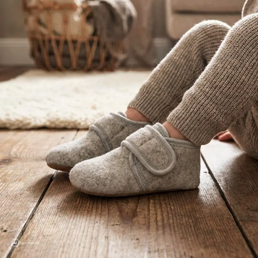 Melton Melton - Ulltøfler Beige Melange