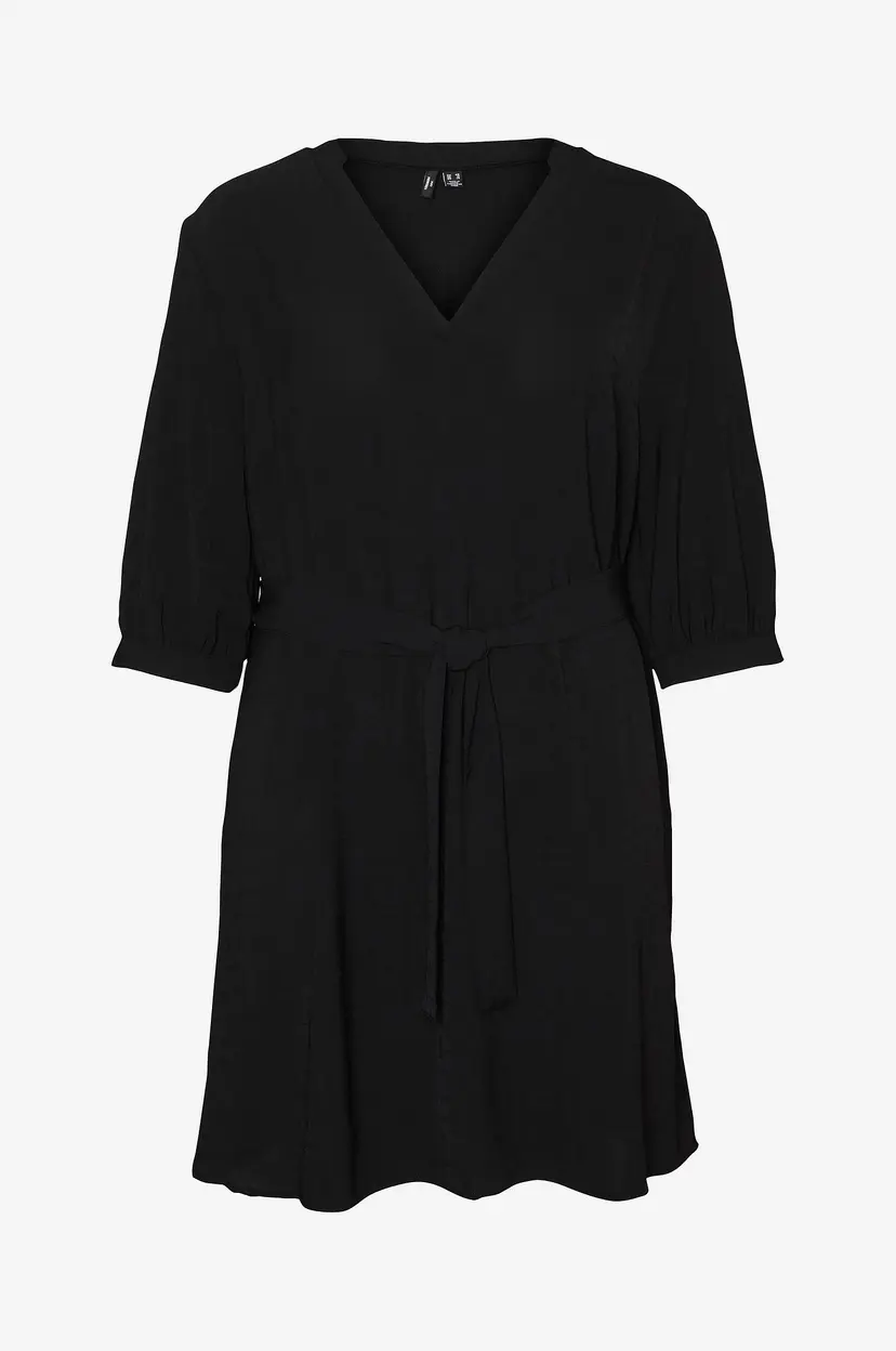 Vero Moda Curve Kjole vmcMye 3/4 Abk Dress Wvn Btq GA Cur - Svart