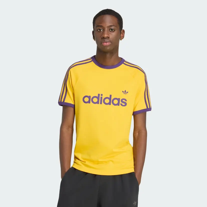 Adidas 3-Stripes Slim Ringer T-skjorte