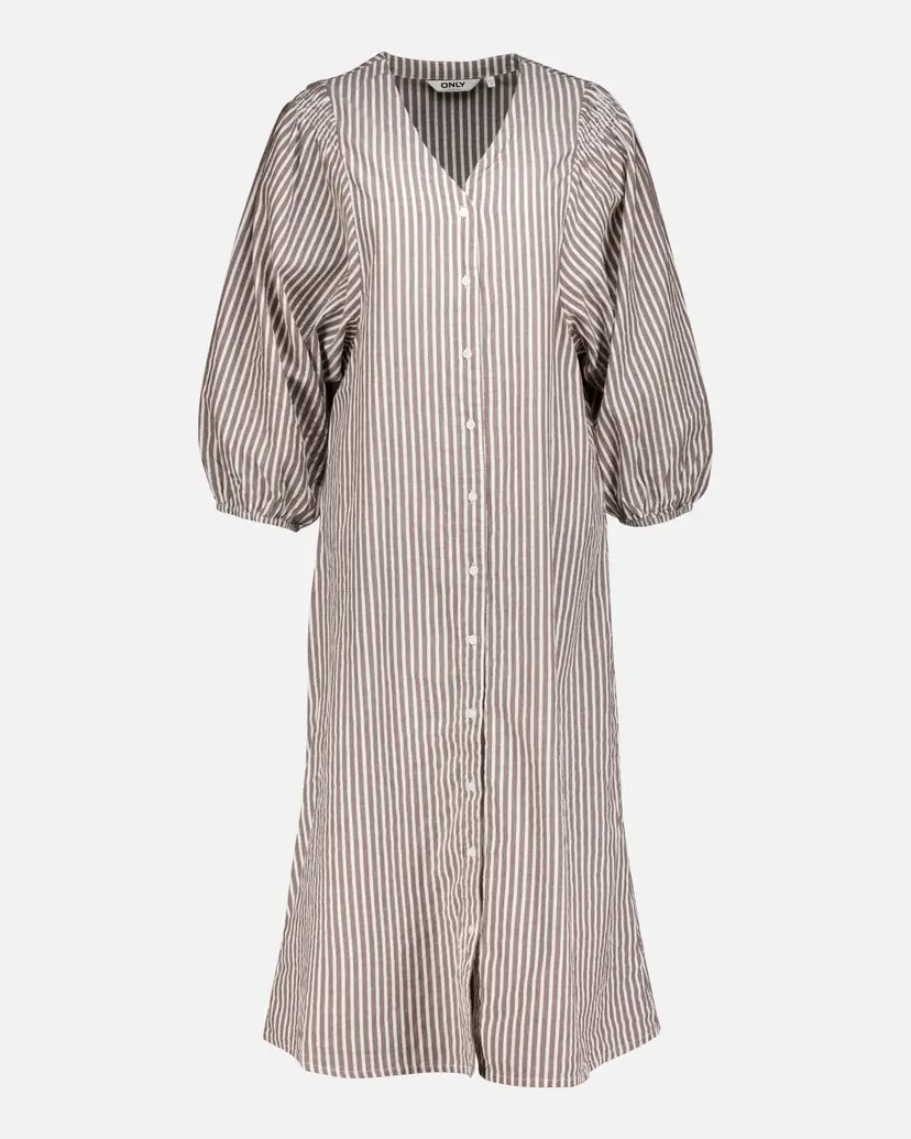 ONLY Midikjole Rolly Stripe - Festkjole - Brun - Str L