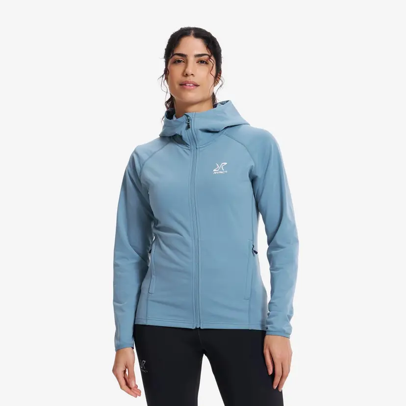 RevolutionRace Evolution Light Stretch Fleece Hoodie Dame Captain's Blue