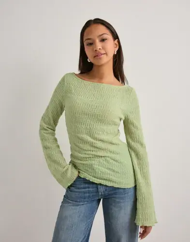 Nelly Nelly - Grønn - Elegant Structure Ls Top