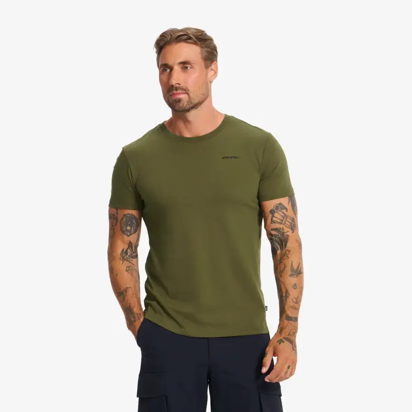 RevolutionRace Easy T-shirt Slim Fit Herre Dark Olive