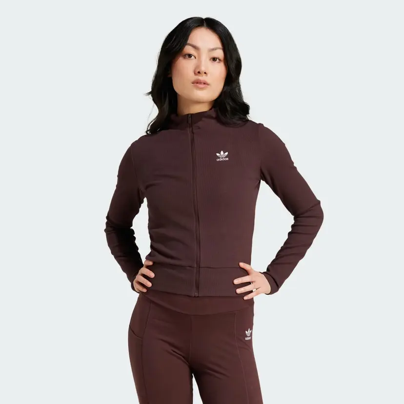 Adidas Essentials Ribbed Full-Zip Track Top