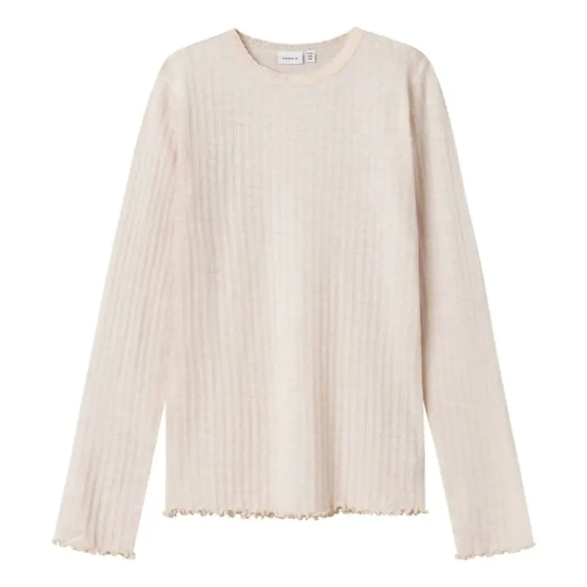NAME IT Name It - Trøye i Ull og Silke Jr Rib Wossa  Lilac Ash