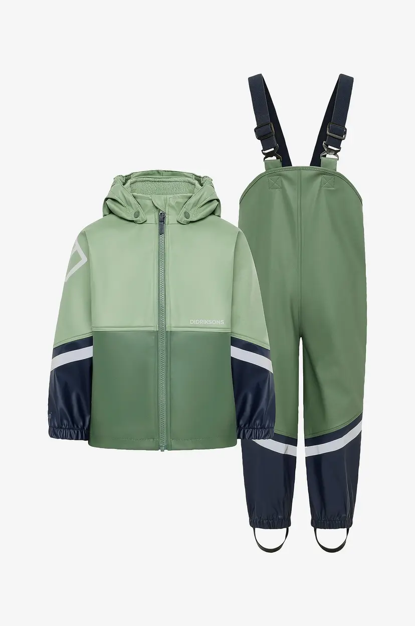 Didriksons Regnsett Waterman Kids Set 12 - Grønn