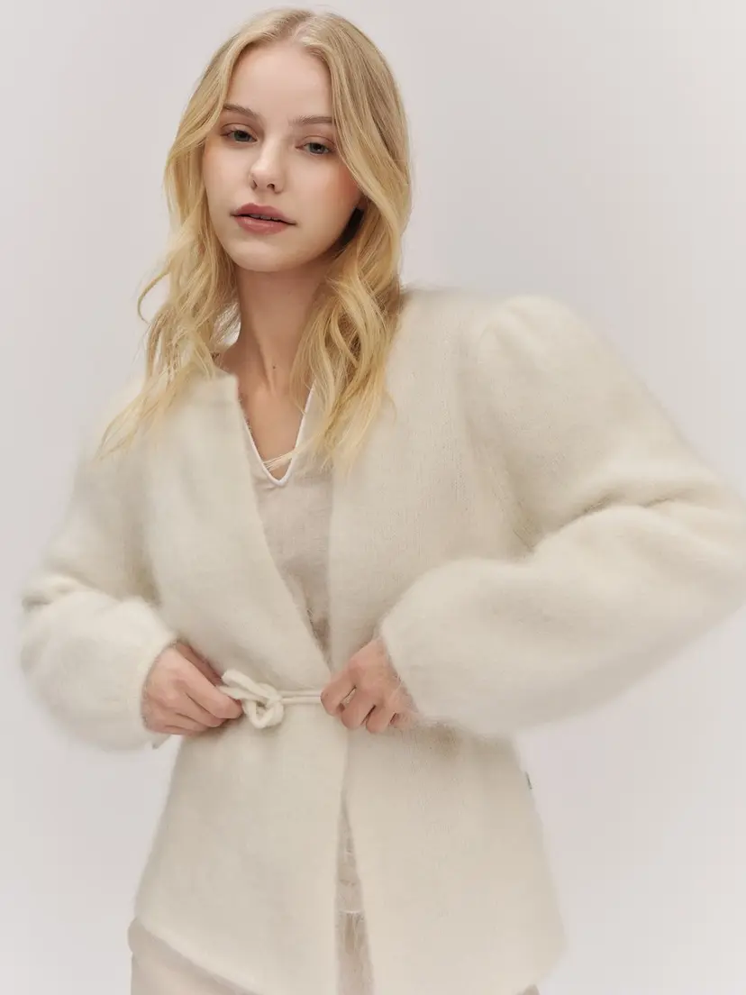 ella&il Fredrikke Chunky Cardigan White - XL