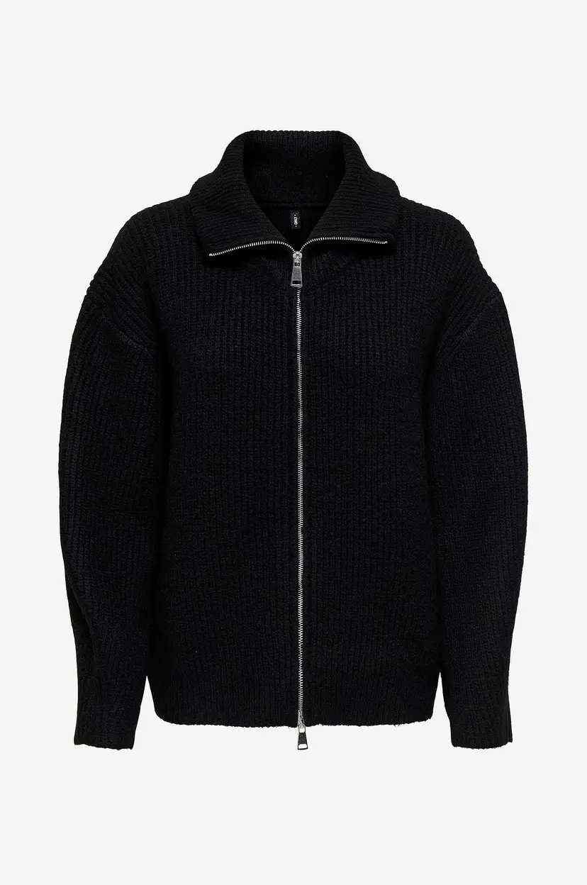ONLY Kardigan onlMindy Life LS Double Zip Cardiga - Svart