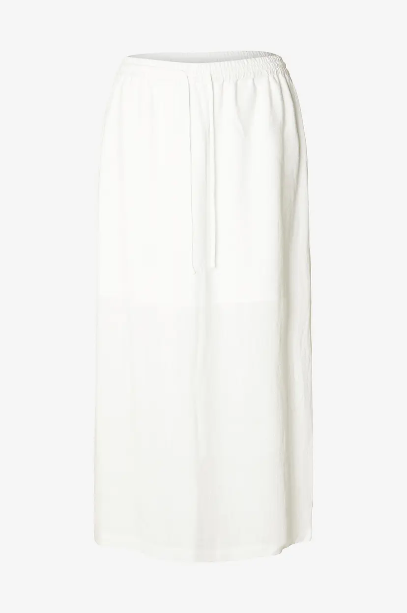 Selected Women Skjørt slfViva HW Ankle Skirt - Hvit