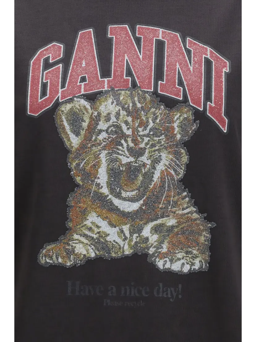 Ganni Ganni T-skjorter – Svart