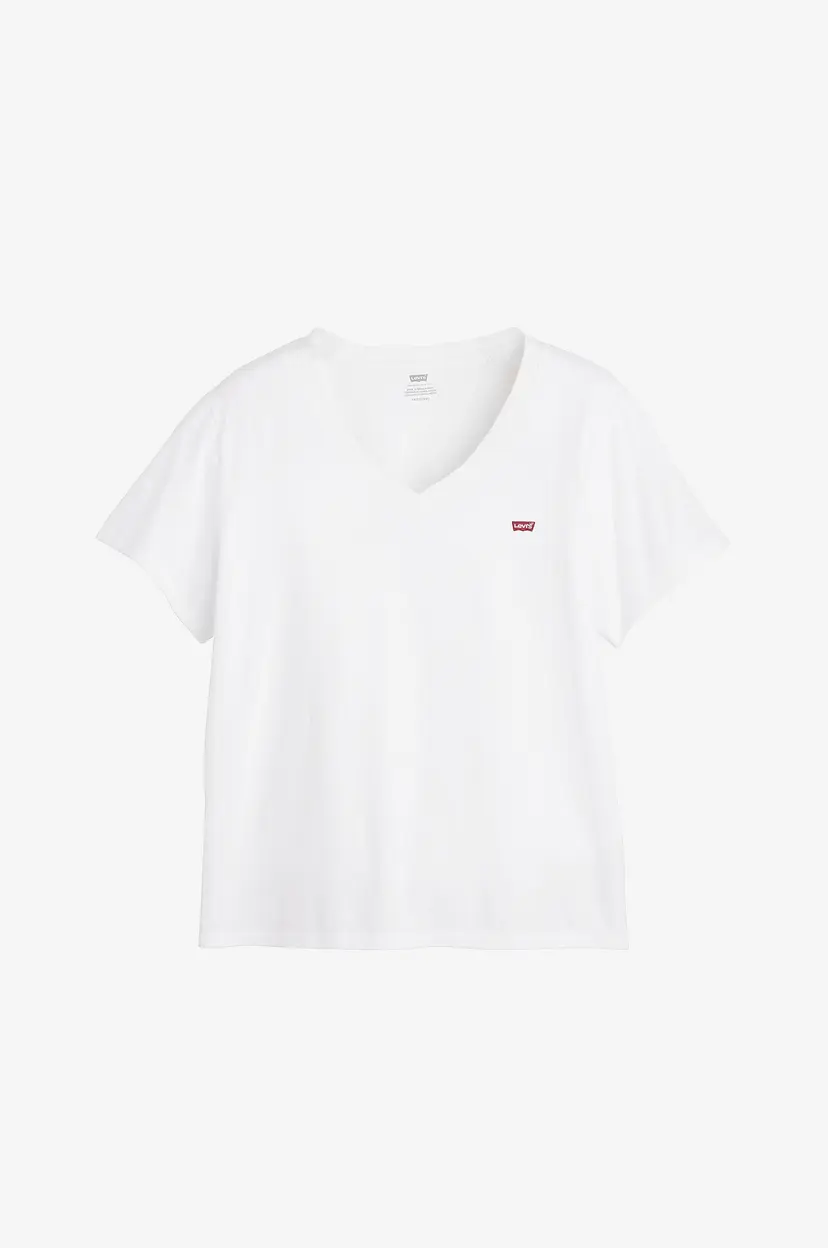 Levi's Plus T-skjorte PL Perfect Vneck - Hvit