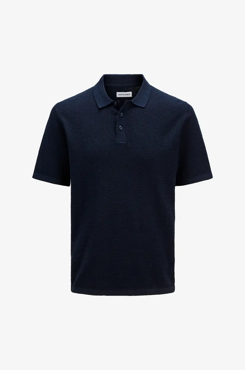Jack & Jones Plus Pologenser jjeGeorge Knit Polo SS SN Pls - Blå