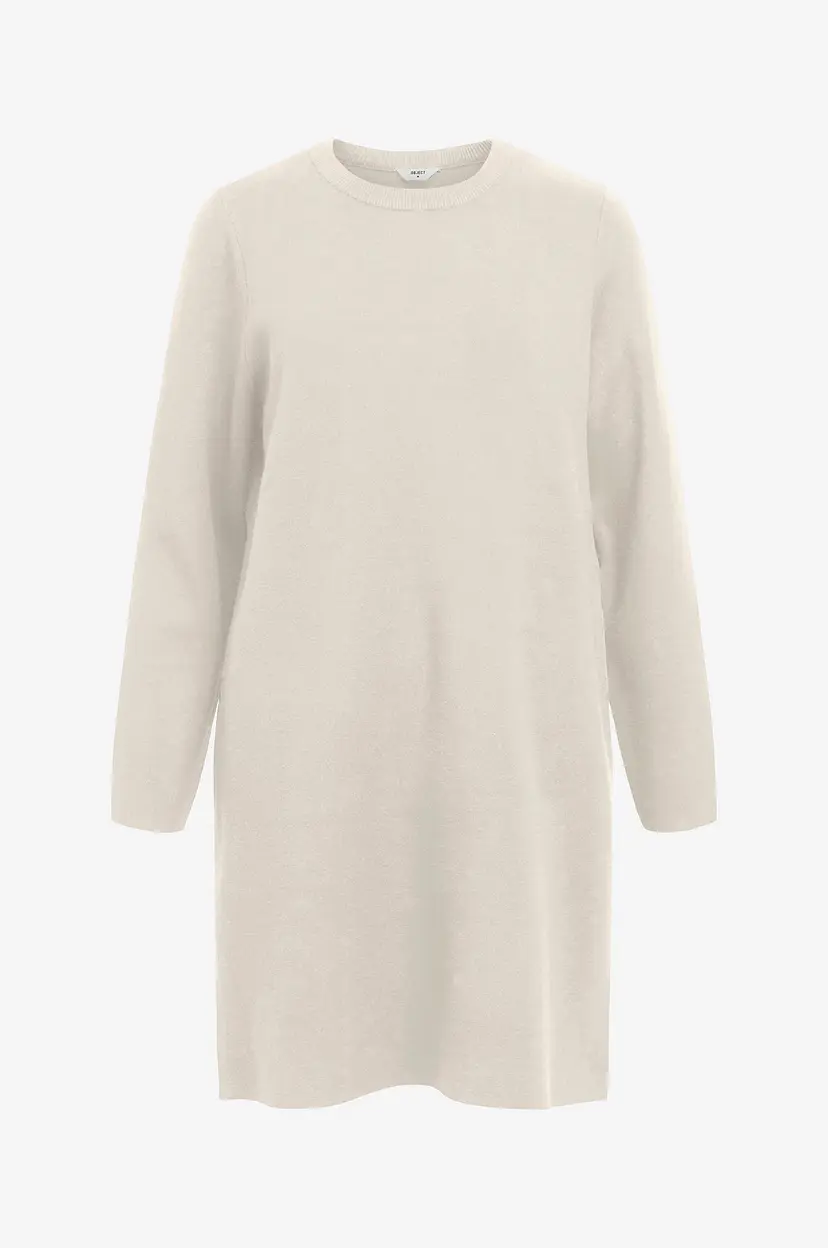 Object Collectors Item Kjole OBJReynard RE L/S O-neck Dress Div - Beige