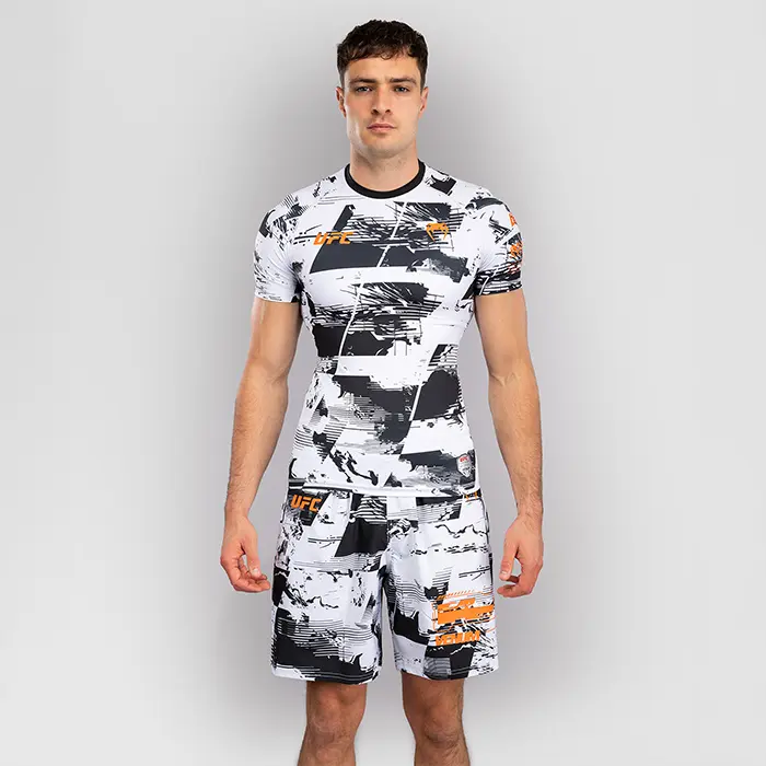 Venum UFC Zenith by Venum Fight Week Rashguard Kort erme Svart Hvit Oransje