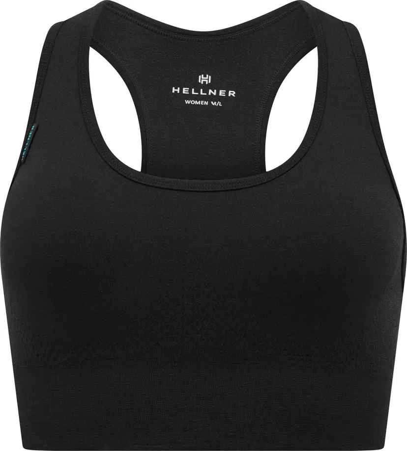 Hellner Hellner Women's Wool Tech Seamless Bra Black Beauty