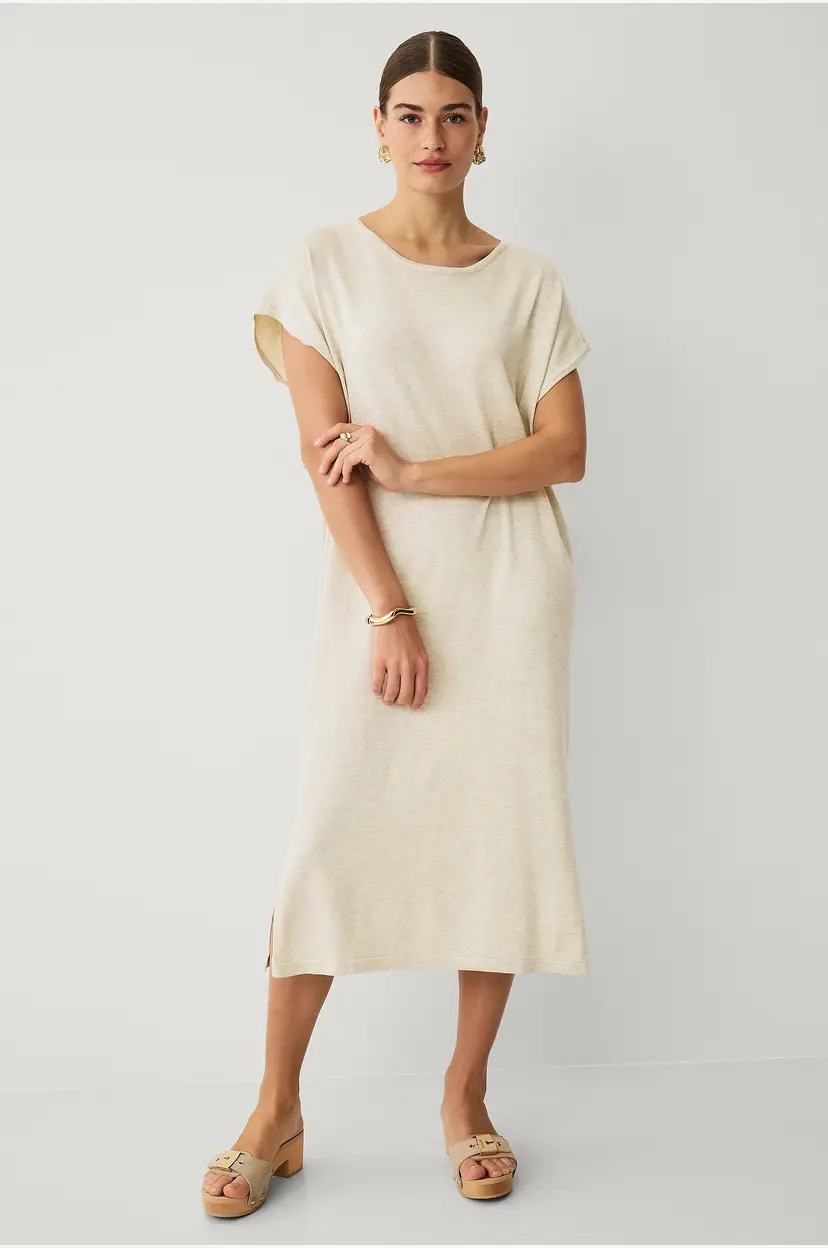 Saint Tropez Kjole MilaSZ R-n SS Dress - Beige