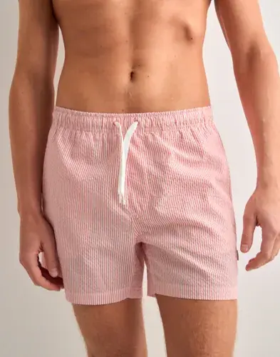Only & Sons Only & Sons Onsted Stripe Seersucker Swim Noos Badeshorts Rutete/Stripete