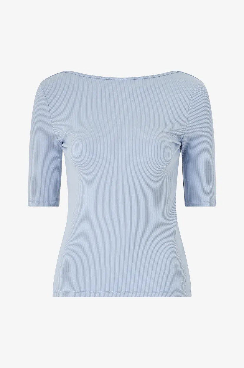 Calvin Klein Topp Modal Rib Scoop Back Top - Blå