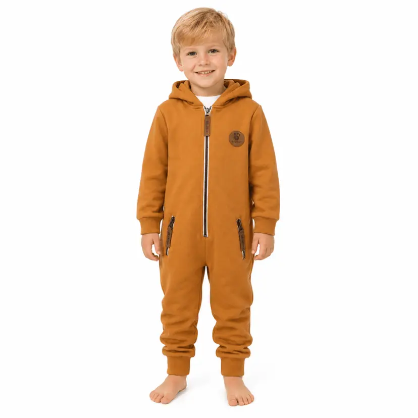 Bruse Bruse bomull jumpsuit, Gran, Bone Brown gulbrun