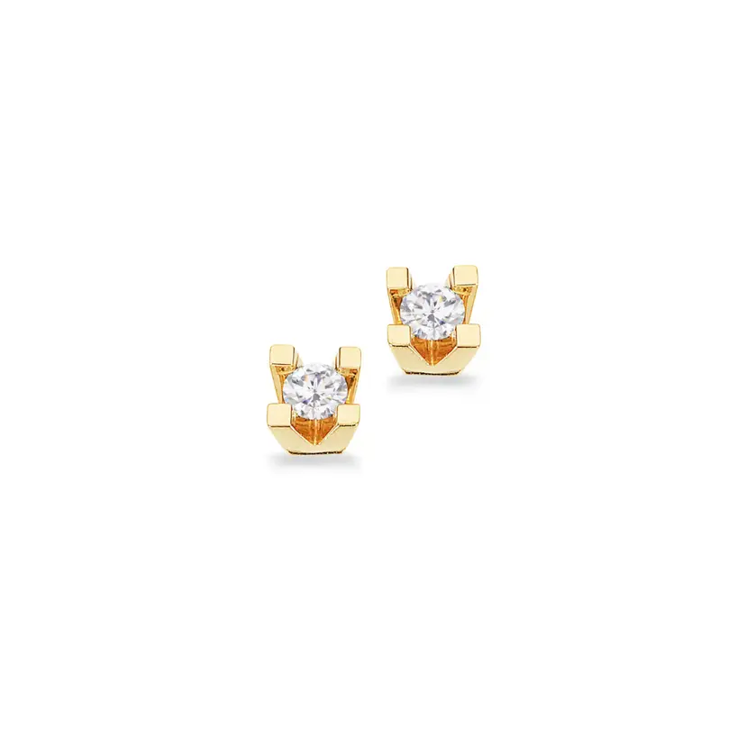 Kleopatra Scrouples - Kleopatra guld øreringe med 0,10ct diamant