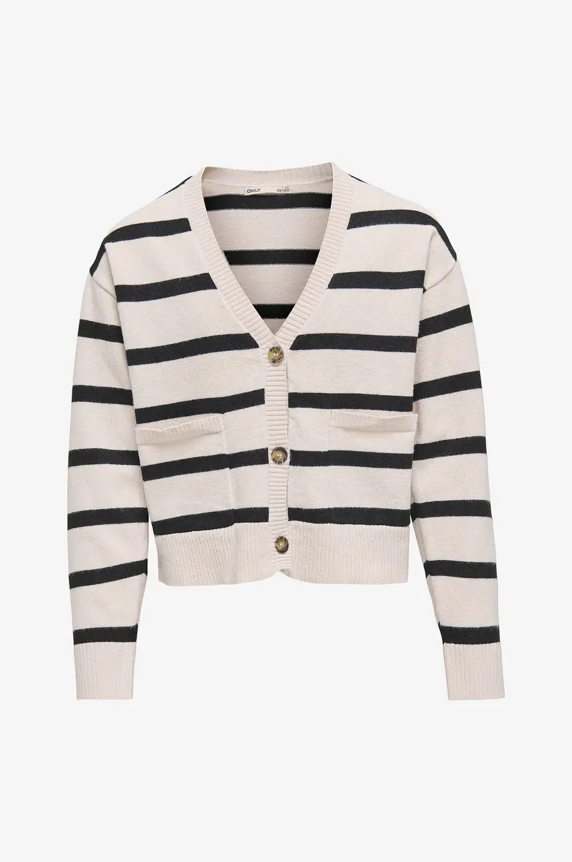 Kids Only Kardigan kogAma LS Stripe V-neck Cardigan KN - Beige