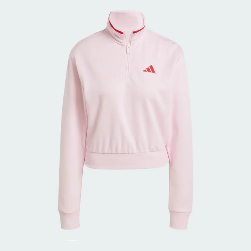 Adidas Essentials Color Pop French Terry Crop Quarter-Zip Treningsjakke