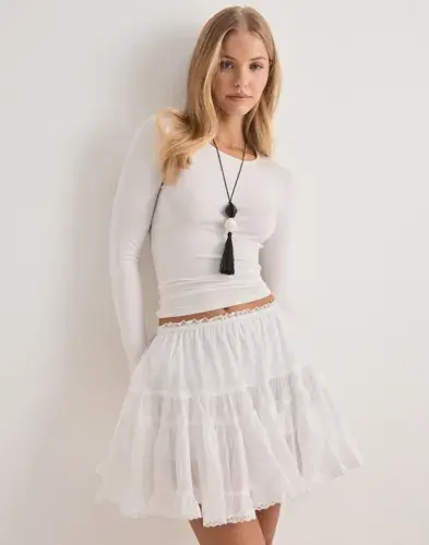 ONLY Only - Hvit - Onlcampiri Short Frill Skort Wvn
