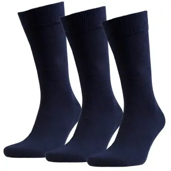 Amanda Christensen Strømper 3P True Combed Cotton Sock Marine Str 35/38