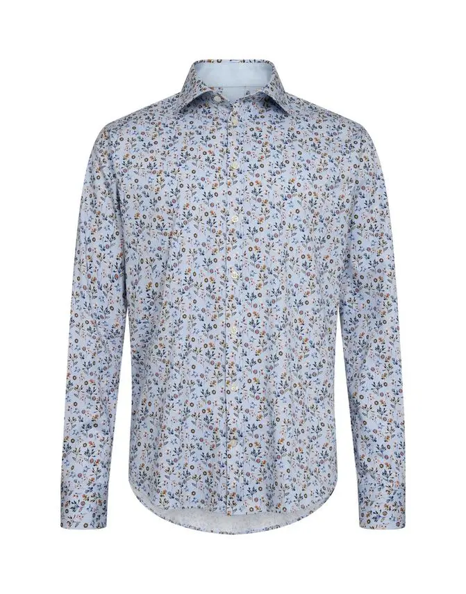 Gino Marcello Knitted shirt l/s modern fitting