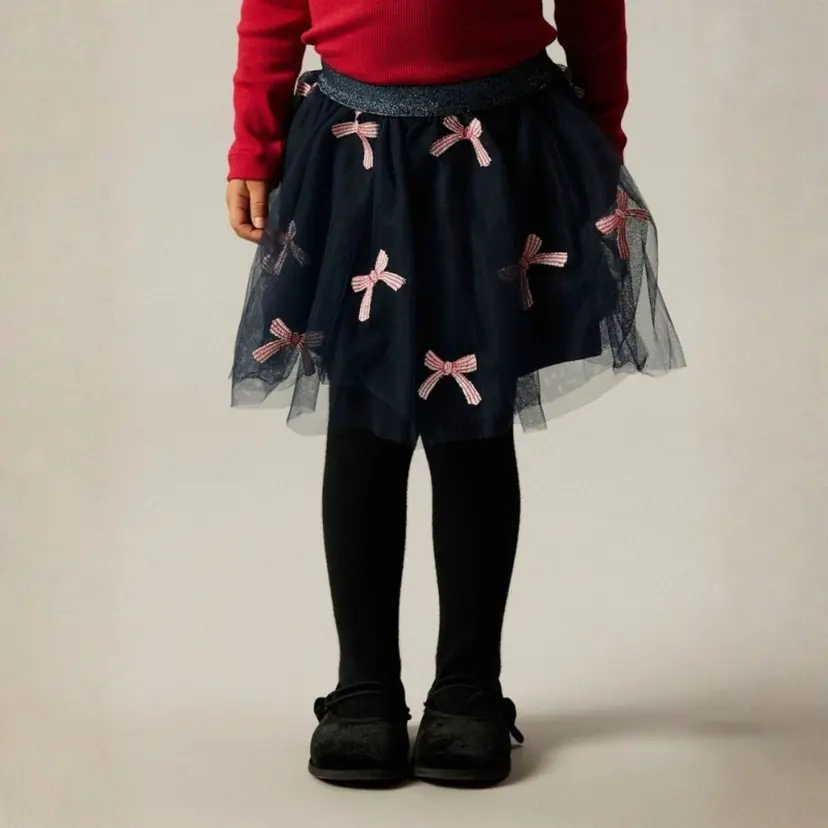 NAME IT Name It - Juleskjørt Tyll Navy Blazer Christmas Bow