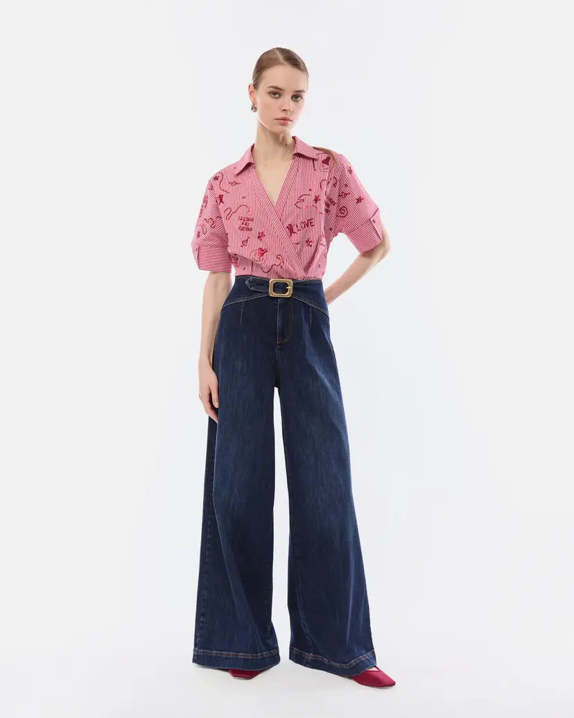 Nenette Nenette SERRA Blue Wide leg jeans