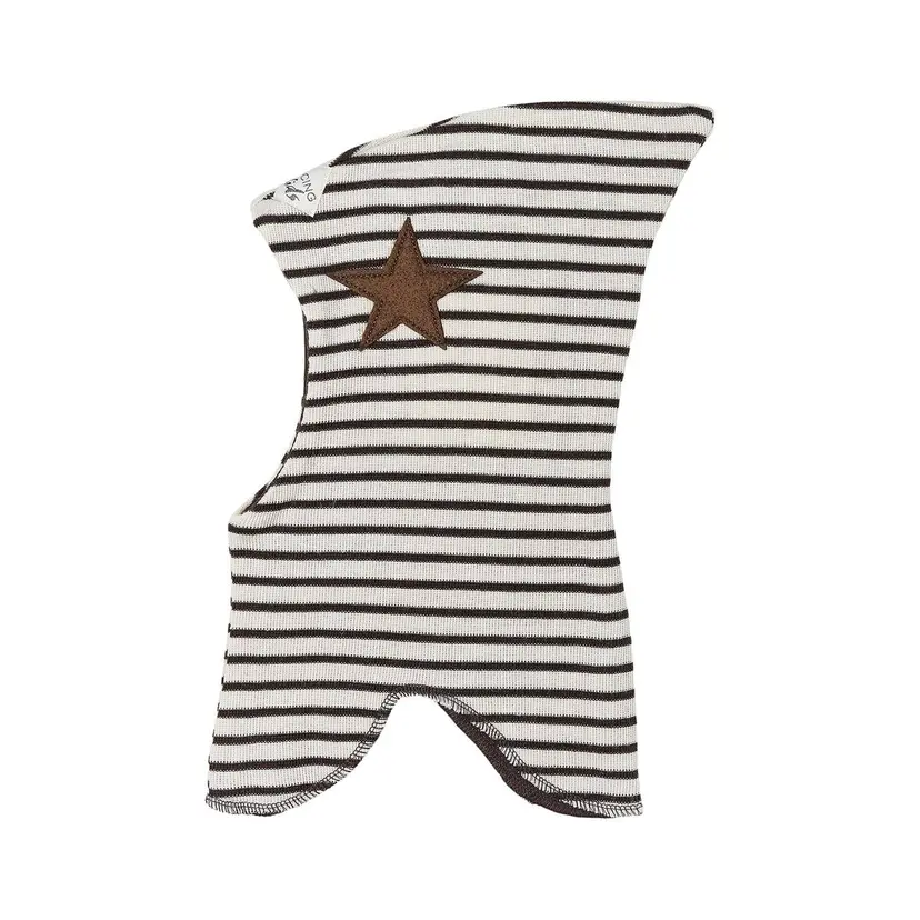 Racing Kids Racing Kids Stripete Ull Balaclava Med Stjerne Brown