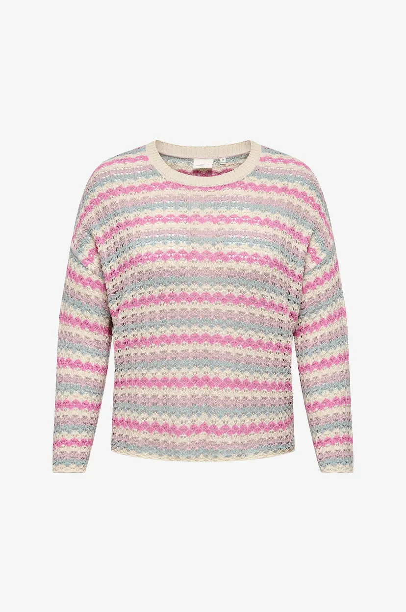 Only Carmakoma Genser carsa LS O-neck Knt - Beige