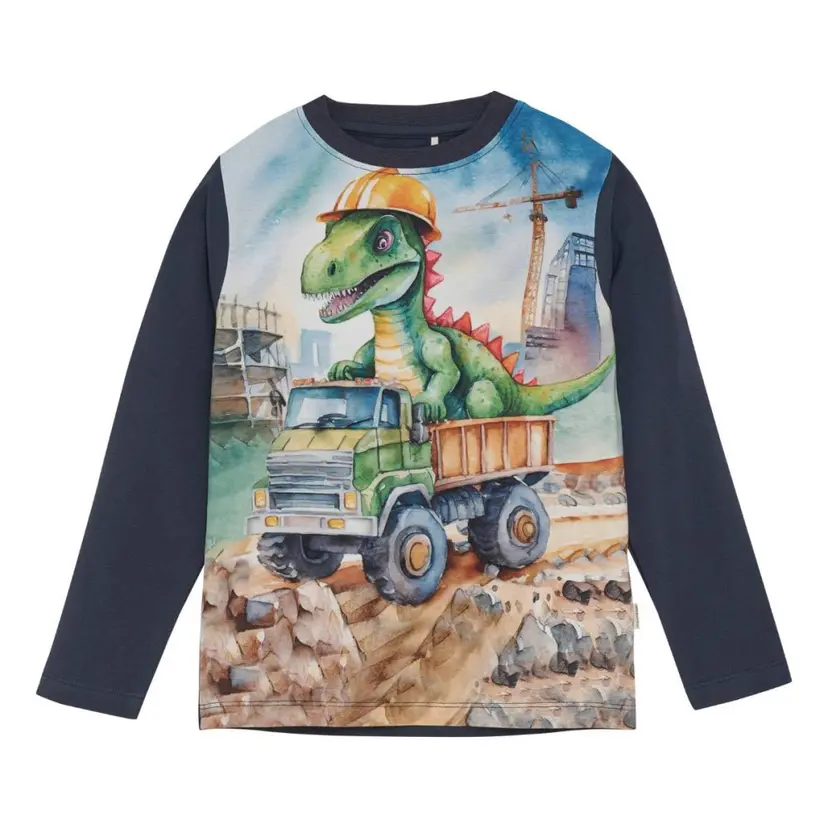 Minymo Minymo - Genser Lastebil med Dinosaur Blue Nights