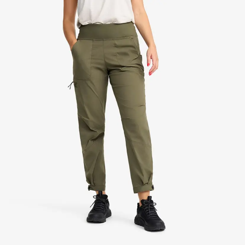 RevolutionRace Breezy Curved Ankle Stretch Pants Dame Grape Leaf