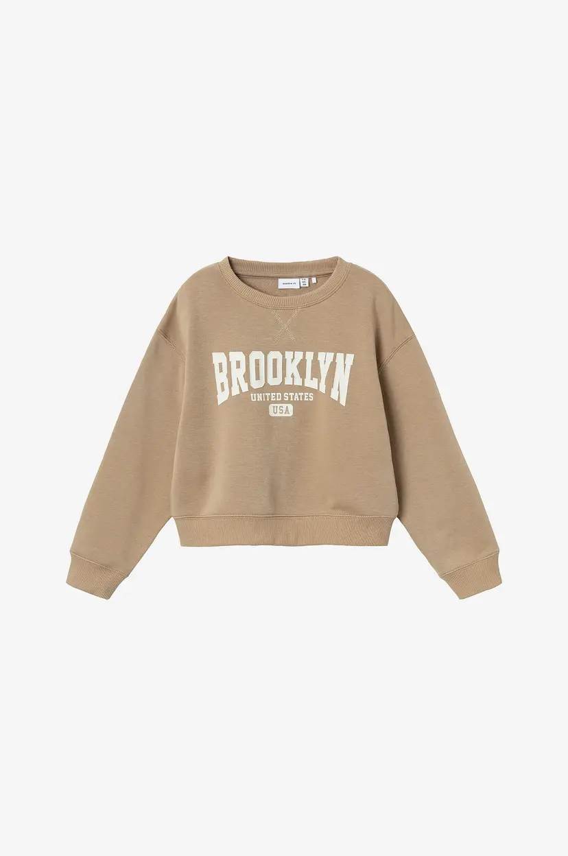 NAME IT Collegegenser nkfNiknaks LS Short Rlx Sweat Bru - Brun